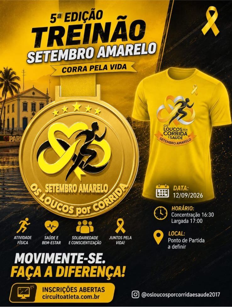 5º EDIÇÃO TREINÃO SETEMBRO AMARELO
