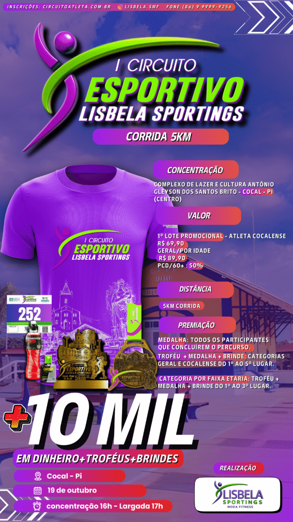I CORRIDA DO CIRCUITO ESPORTIVO LISBELA SPORTINGS